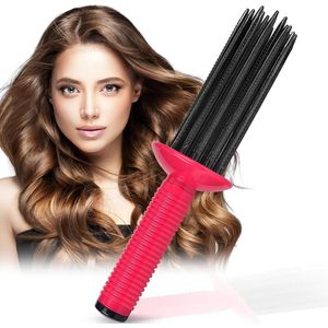 Allecto Plus - Krulspelden kammen voor haarstyling: pluizige krulkam voor krullend haar, hot air styler, anti-slip haarroller voor golven en krullen, ideaal voor thuis, op reis en tijdens het daten