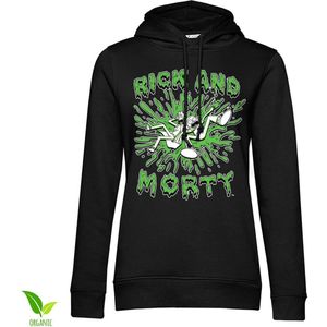 Rick And Morty Splash Girls Hoodie Damen Black-S