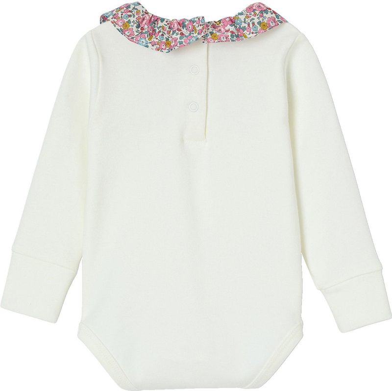 Envie de fraise - Meegroeiromper - Kraag van Liberty-stof - 100% Katoen - Biologisch