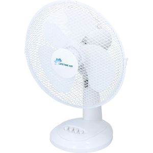 Lifetime Air Tafelventilator FT30-B - 38 W - Oscilleert - Kantelbaar - 30 cm