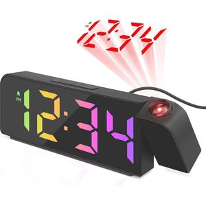 Digitale wekker met projectie en slimme functies voor slaapkamer