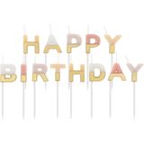 Folat - Kaarsenset 'Happy Birthday' pale pastel