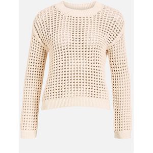 Object Objcharlie L/s Knit Pullover Truien & vesten Dames - Sweater - Hoodie - Vest- Zand - Maat XL