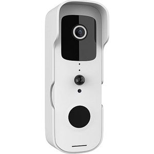 1080P deurbelcamera, slimme draadloze videodeurbel, beveiligingsintercom, beveiligingsdeurbel（wit）