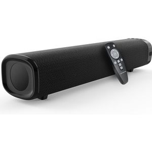 Gloovon® - Soundbar - Smart TV Soundbar - Bluetooth 5.3 - Ondersteunt optische/AUX-verbinding - Wandmontagebaar - met Afstandsbediening - Compatibel met tv, PC en smartphone - Zwart