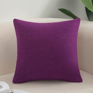 Pakket van 2 bankkussenhoezen, gezellige katoenen en linnen kussenhoezen voor bank, slaapbank, woonkamer, huis, effen geverfde kussenslopen (40*40cm)