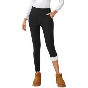 Thermische leggings voor dames - Gevoerde panty met zakken voor buiten