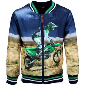 S&C Bombervestje Motorcross limited blauw Kids & Kind Jongens Blauw - Maat: 134/140