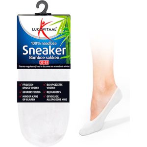 Lucovitaal Bamboe sneakersok wit 39-42
