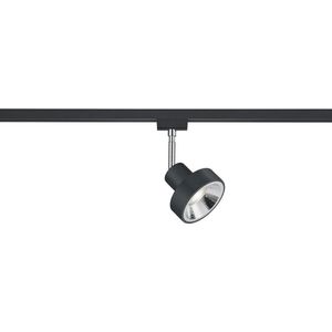 LED Railverlichting - Track Spot - Torna Dual Leonida - 2 Fase - GU10 Fitting - Rond - Mat Zwart - Aluminium