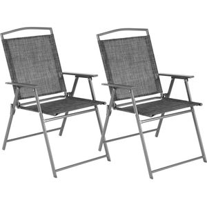 Inklapbare tuinstoelen - set van 2 - staal - 55x68x91 cm