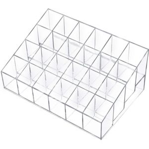 Boraboi® Luxe Transparante Acryl Organizer voor Lippenstift, Make-up en Sieraden met 24 Vakken