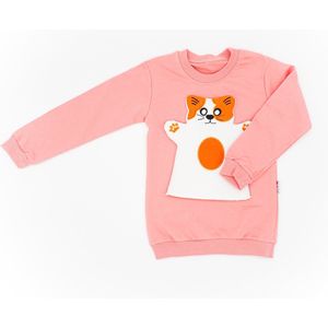 kinderkleding set - 2 delige set - meisje set - roze - zalmroze - meisje - broekje - sweatshirt - maat 80/86 - lichtroze - baby girl - baby meisje