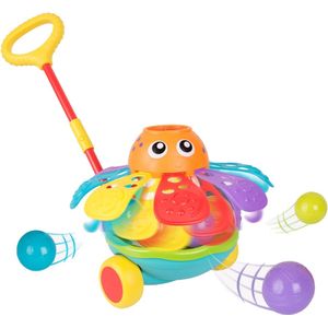 Playgro Lanceer en Duwstok Octopus - Duwstang - Duwfiguur - Duwspeeltje - 4 ballen