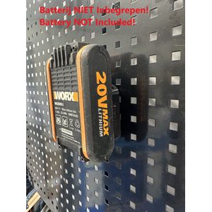 Houder Voor WORX 20V accu - Batterijhouder - Wandbevestiging - Wall Mount - Batterij NIET Inbegrepen!