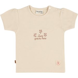 Frogs and Dogs - T-shirt Love Grows Here | Sheer Pink - Katoen - Maat 50/56