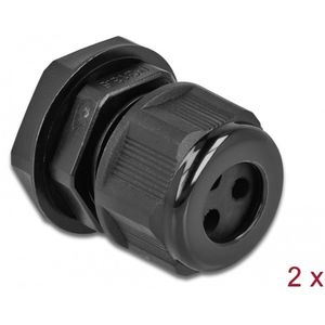 Kabelwartel - Zwart - Kunststof - 2 Stuks - IP68