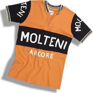 Molteni casual retro shirt | We ღ de koers! | Casual shirt geinspireerd op het Molteni wielershirt van de wielerlegende Eddy Merckx. - 100% katoen Heren T-shirt 2XL