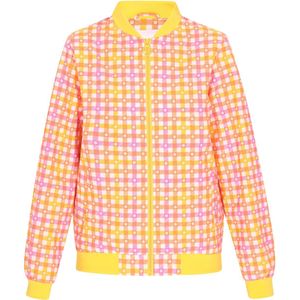 MYMO - Tussenjas - Geel - Rosa - Wit - Blouson - Licht Gevoerd - Geruit