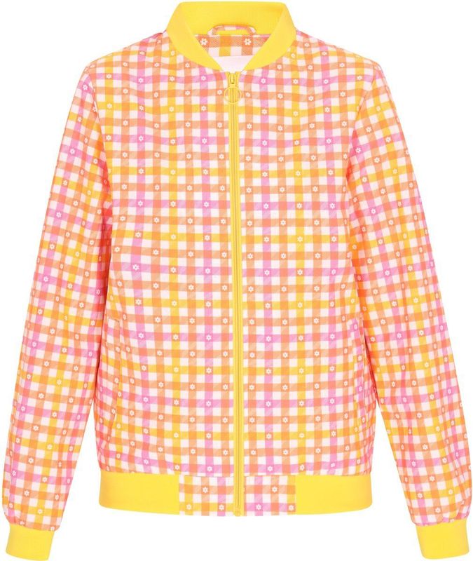 MYMO - Tussenjas - Geel - Rosa - Wit - Blouson - Licht Gevoerd - Geruit