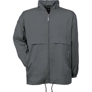 Windjas 'Air Men Windbreaker' B&C Collectie maat S Donkergrijs