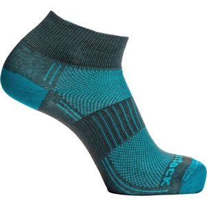 Wrightsock Coolmesh Quarter - Lichtgrijs/Turquoise - 41-45