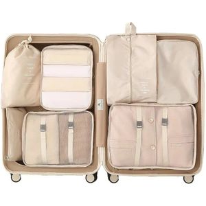 Nivard Koffer Organizer Set - Packing Cubes - Compressie - Travel - Compression - Set - Grijs