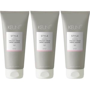 Keune Style - Smooth - Straight Cream - Haarcrème - 3 x 200 ml