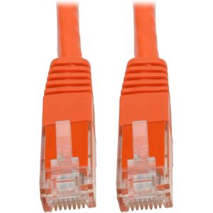 Tripp-Lite N200-025-OR Premium Cat5/5e/6 Gigabit Molded Patch Cable, 24 AWG, 550 MHz/1 Gbps (RJ45 M/M), Orange, 25 ft. TrippLite