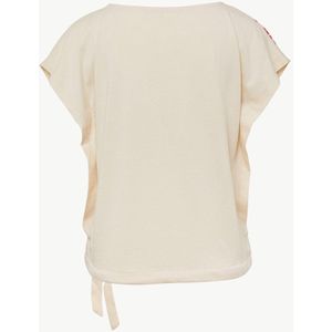 T-shirt - Lilac/Pink - Met Bloemachtig Patroon - Vleermuismouwen