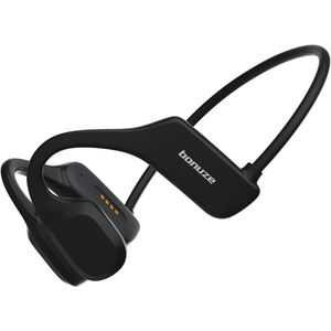 Bonuze Essential® - Bone Conduction Headphone - Open Ear Koptelefoon - IPX5 Waterbestendig - Sporthoofdtelefoon - Sport koptelefoon - Sport oordopjes - Draadloos - Geschikt voor elke laptop en smartphone - Zwart