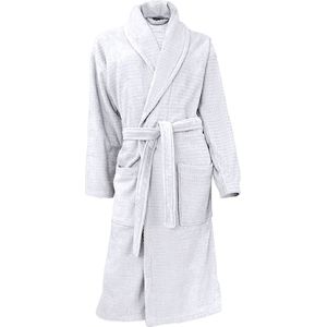 LINNICK Wafel Badjas - Badjas Velours Katoen - maat L - White - Badjas Dames - Badjas Heren