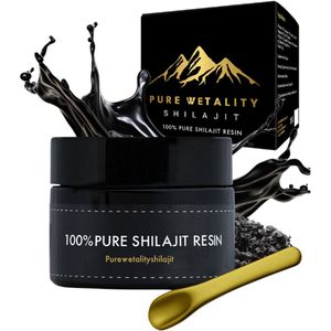 Pure Wetality Shilajit® - 50 Gram - Shilajit Pure - Shilajit Resin - Mumijo - 100% Veilig Getest & Puur- Superfood Supplement - 85 Mineralen - Labgetest & Gecertificeerd