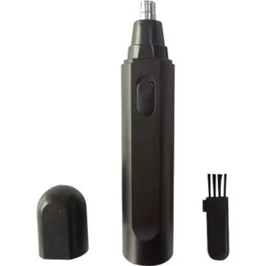 Zwarte Neustrimmer – Draadloos & Pijnloos – Voor Neus, Oren, Wenkbrauwen & Baard – Inclusief Reinigingsborstel – Stijlvol & Compact