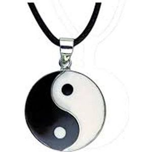 Yin Yang zilveren hanger  | Yin Yang ketting zilver (K358)