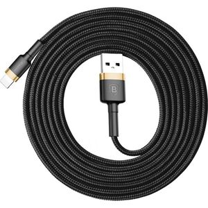 Baseus CALKLF-C09 1.5A 2m High Density Nylon Weave USB-kabel voor bliksem, voor iPhone XR / iPhone XS MAX / iPhone X & XS / iPhone 8 & 8 Plus / iPhone 7 & 7 Plus / iPhone 6 & 6s & 6 Plus & 6s Plus / iPad