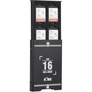 16 Slots Pop-up Geheugenkaart Case voor SD en Micro SD - Schokbestendige Aluminium Opslag