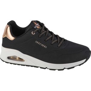 Skechers Uno-Shimmer Away Wide 155196W-BLK, Vrouwen, Zwart, Sneakers, maat: 39,5