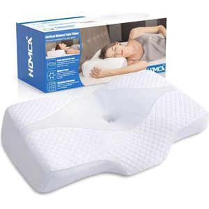 Ergonomisch Orthopedisch Hoofdkussen van Traagschuim - Neksteunkussen voor Nek, Schouders en Rug (60x40x9/11cm)