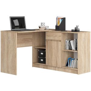 Set B-17 Bureau en Ladekast met 1 Lade en 6 Planken / AKORD Furniture Factory / Sonoma Eik / 120 x 79 x 126 cm