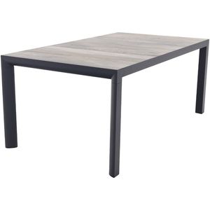 Kings tuintafel antraciet - 180x100 cm.