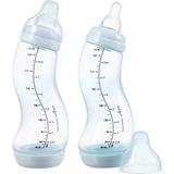 Difrax Babyfles 250 ml Natural - S-fles - Anti-Colic - Lichtblauw- 2 stuks
