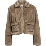 OBJECT faux fur jas bruin