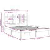 VidaXL Bedframe Massief Hout 120x190 cm - 4FT Small Double