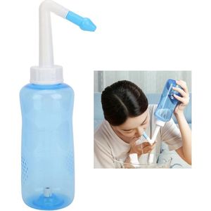 Neusspoelfles 500 ml - neusdouche met 2 neusspoelpunten - geschikt voor kinderen en volwassenen - effectieve neusreiniging neusdouche