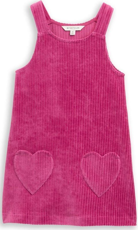 TOM TAILOR - Jurk - Pink - Fluweel/Nicky Velours - Mouwloos - Lang/maxi