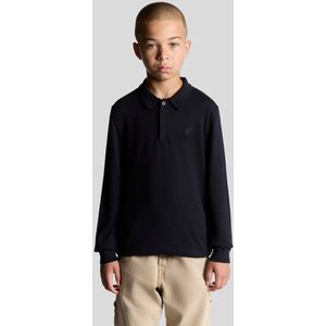 Lyle & Scott Ls Knitted Polo Shirt Polo's & T-shirts Jongens - Polo shirt - Antraciet - Maat 122/128