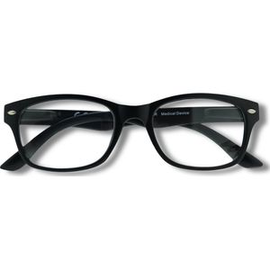 Refocus Duurzame Leesbril van Gerecycled Plastic - Sterkte +2.0 - Zwart