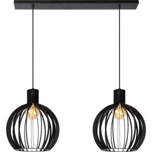Lucide MIKAELA Hanglamp - 2xE27 - Zwart