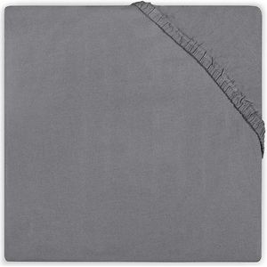 Jollein Baby Hoeslaken Ledikant Katoen 60x120cm - Dark Grey